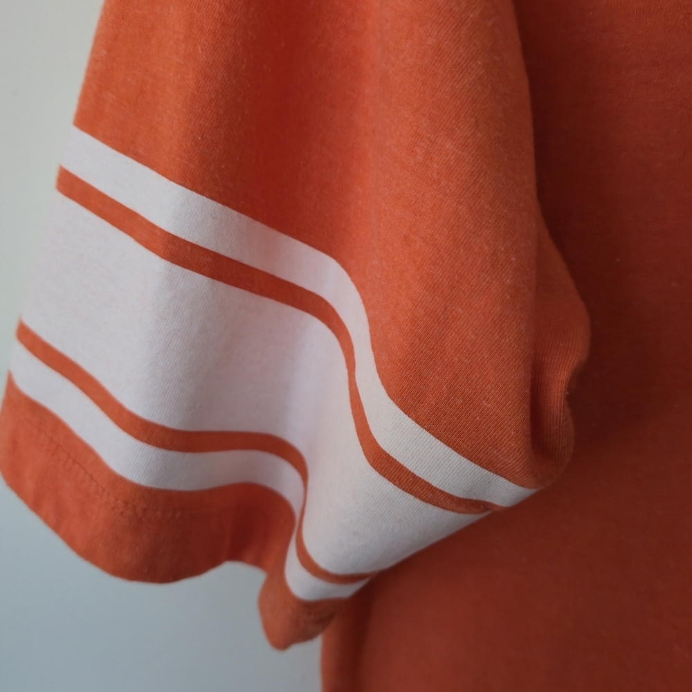 Soga Sports CFL BC Lions Orange Football Jersey V-Neck Tee XL Streetwear Sporty - Picture 5 of 7